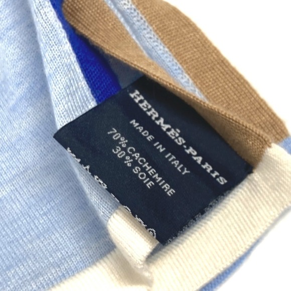 HERMES Blue Scarf - Picture 5 of 7
